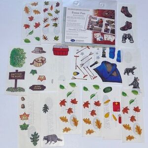 Creative Memories Forest Fun Stickers Outdoor Camping Stickers Fall Bears Y2K